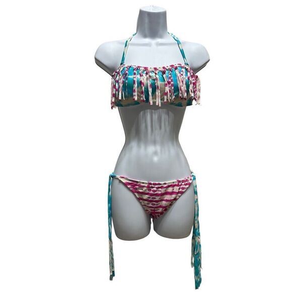 Xhilaration Blue Pink Tie Dye Bikini Size SP - Picture 1 of 10